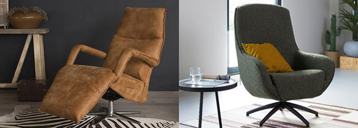 leren draaifauteuil cognac